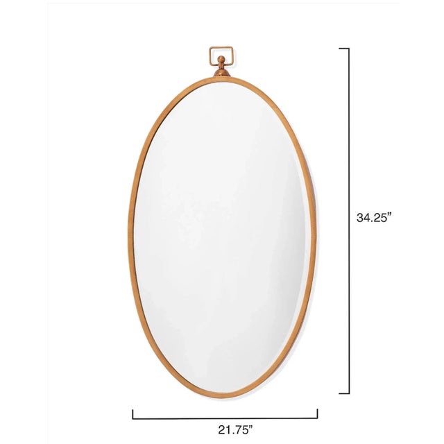 Industrial Lifestyle by JY Wade Mirror in Antique Brass For Sale - Image 3 of 7