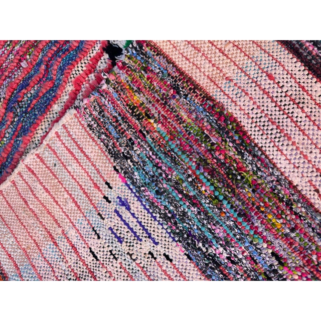 Textile Moroccan Pink Tribal Rug - 3'8" X 6'11" Ft For Sale - Image 7 of 11