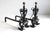 Metal Antique Hand-Forged Wrought Iron Andirons, 1890s, Set of 2 For Sale - Image 7 of 13