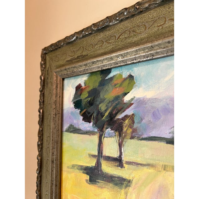 Wood Abstract Landscape Painting by California Artist For Sale - Image 7 of 8