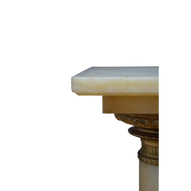Antique French Onyx Marble Columns with Ormolu Collars, 1870, Set of 2 For Sale - Image 8 of 18