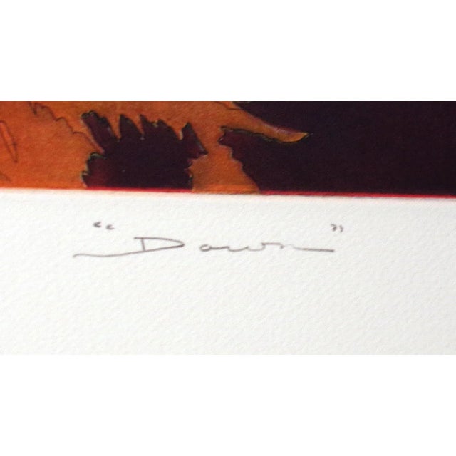 1980s Bruce Weinberg "Dawn" Hand Signed Fine Art Etching For Sale In Denver - Image 6 of 9