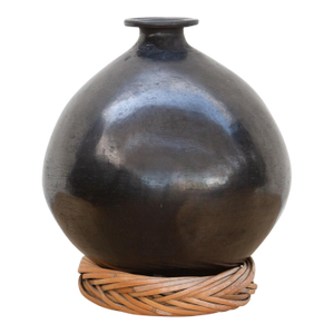 Mid-Century Oaxacan Black Clay Vessel
