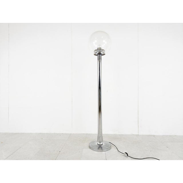 Vintage Chrome and Glass Floor Lamp, 1970s For Sale - Image 10 of 10