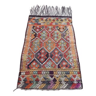 Vintage Multicolored Turkish Kilim Rug - 2'7" x 4' For Sale