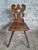 German Peasant Chair with Heart Carving an Initials, 1814 For Sale - Image 3 of 9
