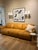 Drapey Vintage Inspired Leather Sofa For Sale - Image 4 of 6
