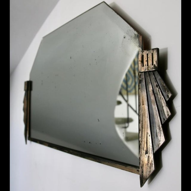 Vintage French Beveled Mirror, 1930s For Sale - Image 4 of 15