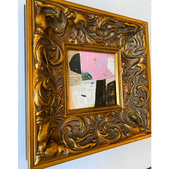 Sarah Trundle Sarah Trundle, Contemporary Abstract Mixed Media Collage, Framed, "Read All About It" For Sale - Image 4 of 5