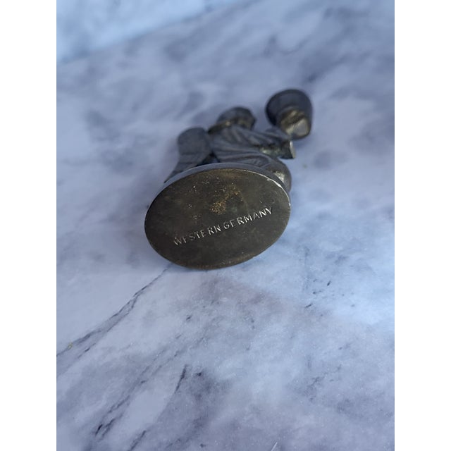 Mid-Century Modern Mid Century Brass Kneeling Angel Miniature Candle Holder For Sale - Image 3 of 14