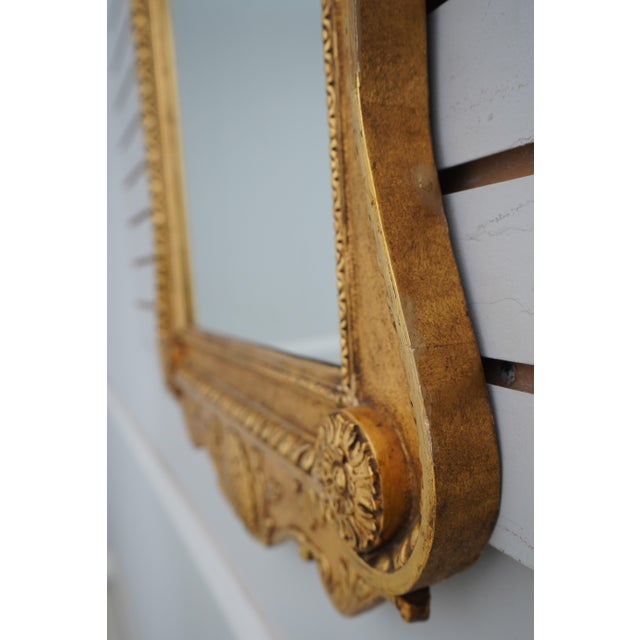 Vintage George III Gold Gilt Carved Framed Mirror For Sale - Image 4 of 12