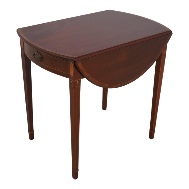 Kittinger - Biggs Inlaid Mahogany Drop Leaf Pembroke Table For Sale
