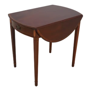 Kittinger - Biggs Inlaid Mahogany Drop Leaf Pembroke Table