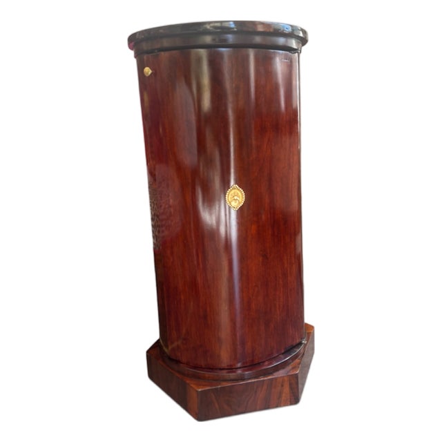 Biedermeier Drum Box in Walnut For Sale