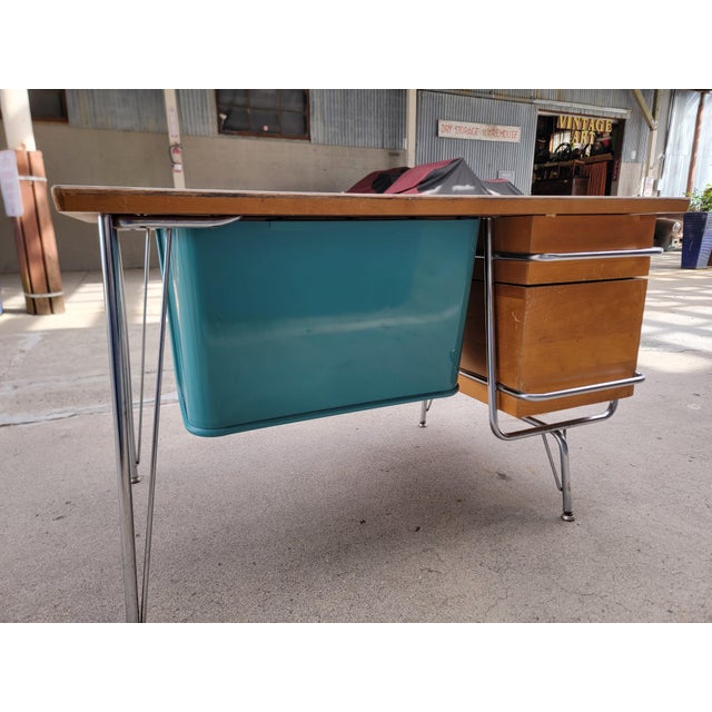 Mid-Century Modern Desk by Kem Weber for Heywood Wakefield 1950's For Sale - Image 13 of 14