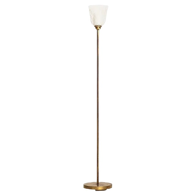 Swedish Floor Lamp by Bo Notini for Glössner & Co., 1940s For Sale