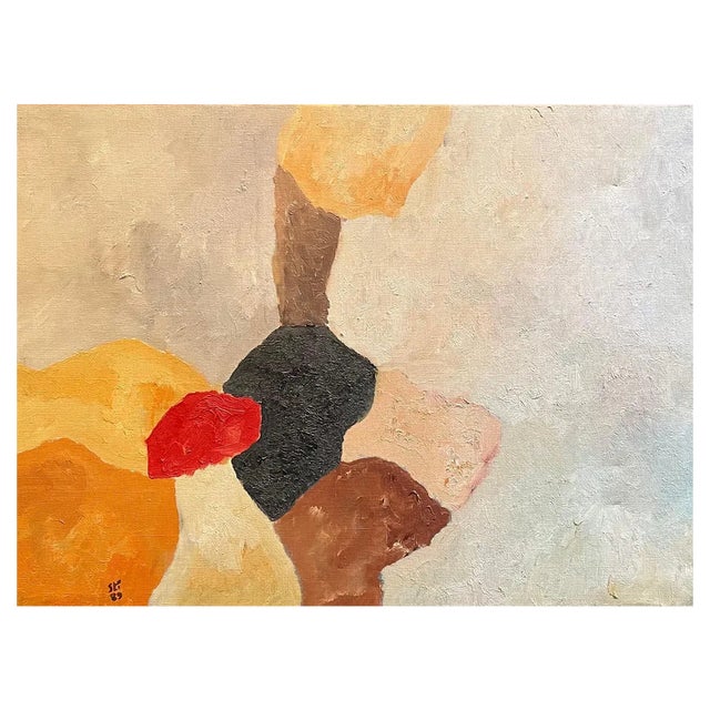 Franz Stirnimann, Abstract Composition No. 2, Oil on Canvas, 1990 For Sale