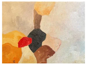 Franz Stirnimann, Abstract Composition No. 2, Oil on Canvas, 1990