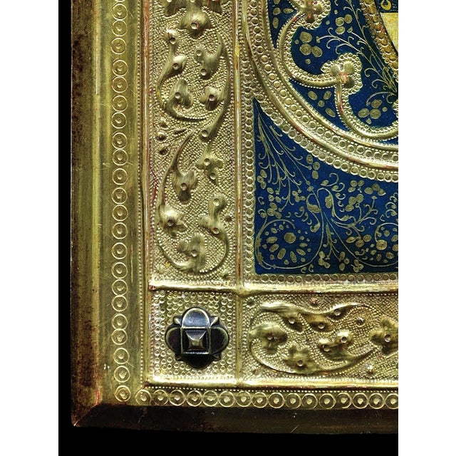 Wood Icilio Federico Joni, Painted Gesso, Gilt and Wood Tavolette Book Cover Binding, 1890s, Oil & Cedar & Gesso For Sale - Image 7 of 18