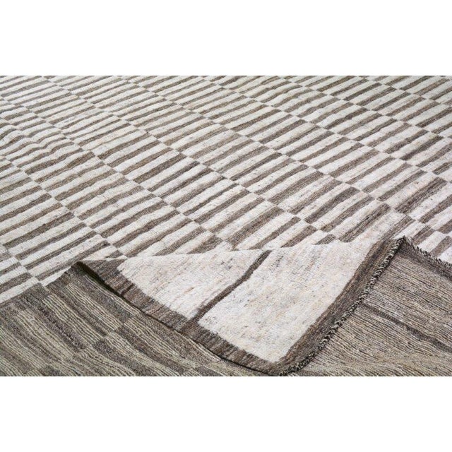 Moroccan Azilal Hand Knotted Wool Rug,10'3"X14'5" For Sale In New York - Image 6 of 6