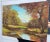 Realism Vintage Traditional Impressionist Still Life Autumn Landscape Original Oil Painting, Chartreuse, Copper, Orange For Sale - Image 3 of 11