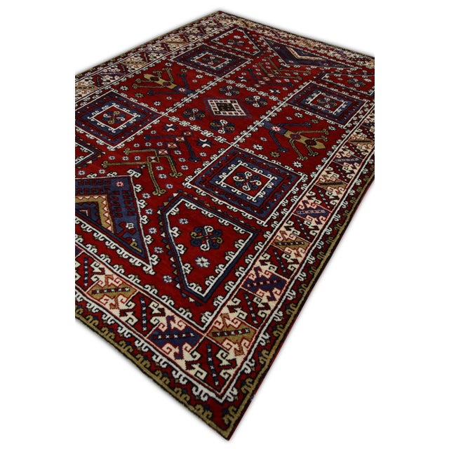 1960s Red Vintage Turkish Rug 6'10