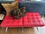 Authentic Design Within Reach Barcelona Stools – Red Tufted Leather & Chrome X‑Base – Set of 2 For Sale - Image 13 of 14
