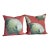 Pair of Iosis Paris Tropical Fish Decorative Pillows in Coral For Sale