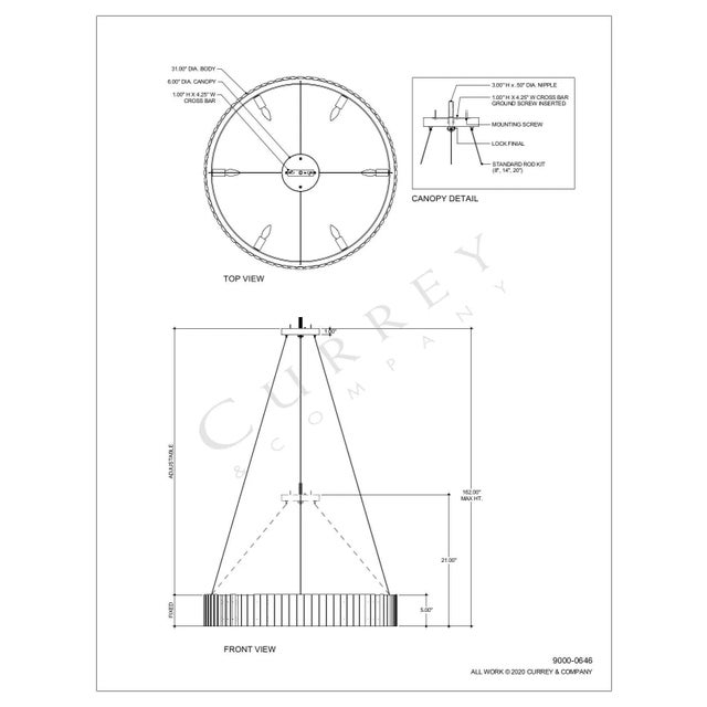 Contemporary Currey & Company Tetterby Chandelier For Sale - Image 3 of 4