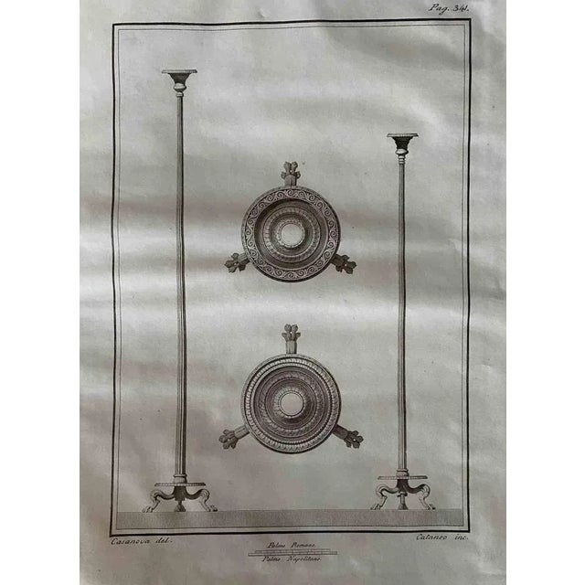 Oil lamp is an etching realized by aniello cataneo (1732-1805). The etching belongs to the print suite “antiquities of...