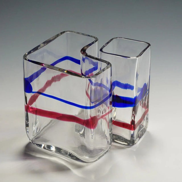 Art Glass Vase by Erick Hoeglund for Vrigstad Glassworks, 1980s For Sale - Image 3 of 11