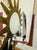 Metal Vintage Sunburst Bronze Wall Sconces Frosted Glass Dome Lights Mid Century - a Pair For Sale - Image 7 of 12