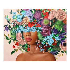 Serenity - Vibrant Floral Sally K Figurative Original Artwork by Sally K