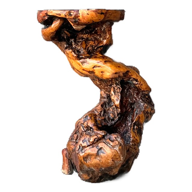 Vintage Japanese Twisted Root Pedestal For Sale