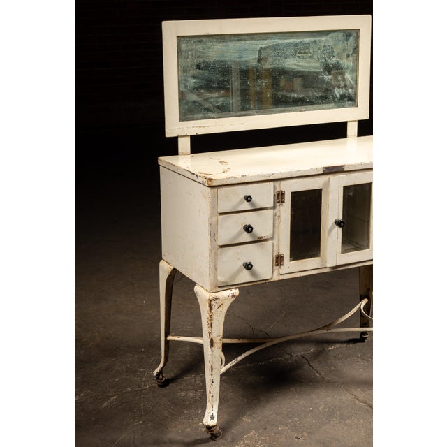 Early 20th Century Medical Sideboard Cabinet With Mirror For Sale - Image 4 of 18