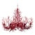 1980s 1980s Coastal Large Iron Faux Coral Oval Chandelier For Sale - Image 5 of 9