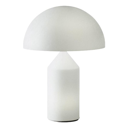Large Atollo White Glass Table Lamp by Vico Magistretti for Oluce For Sale