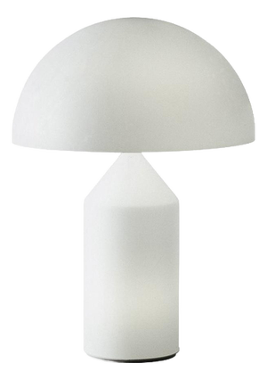 Large Atollo White Glass Table Lamp by Vico Magistretti for Oluce