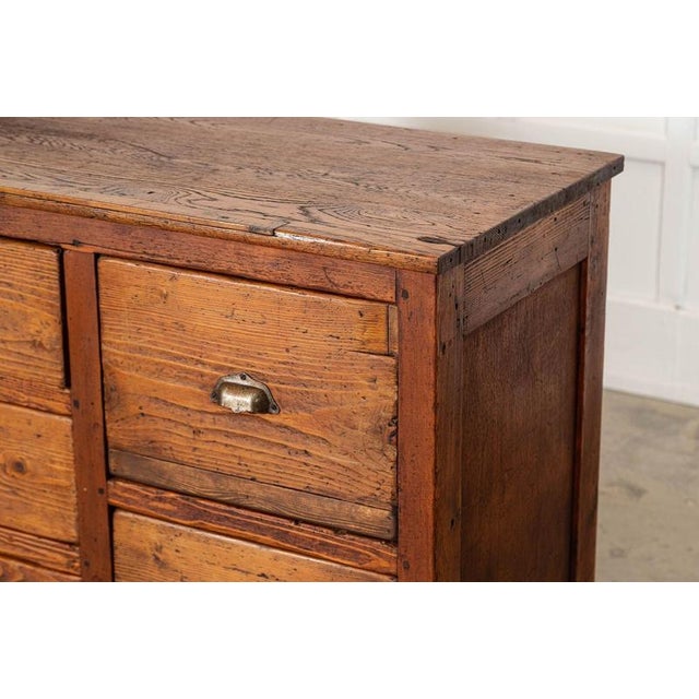 Late 19th Century 19th Century French Oak and Pine Drapers Counter, 1890 For Sale - Image 5 of 17