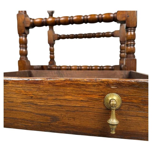 Early 20th Century Chippendale Oak Side Table For Sale - Image 3 of 12