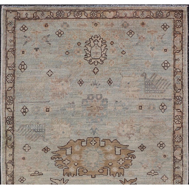 Tribal Elegance Modern Tabriz Style Rug by Keivan Woven Arts 3'2 X 4'11 For Sale - Image 3 of 14