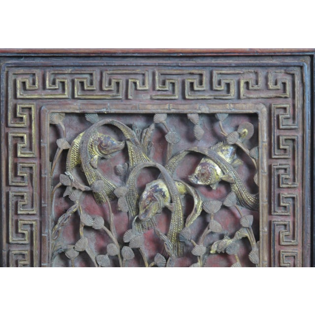 Chinese 1922 Hand Carved Chinese Wall Hanging Panels - a Pair For Sale - Image 3 of 10