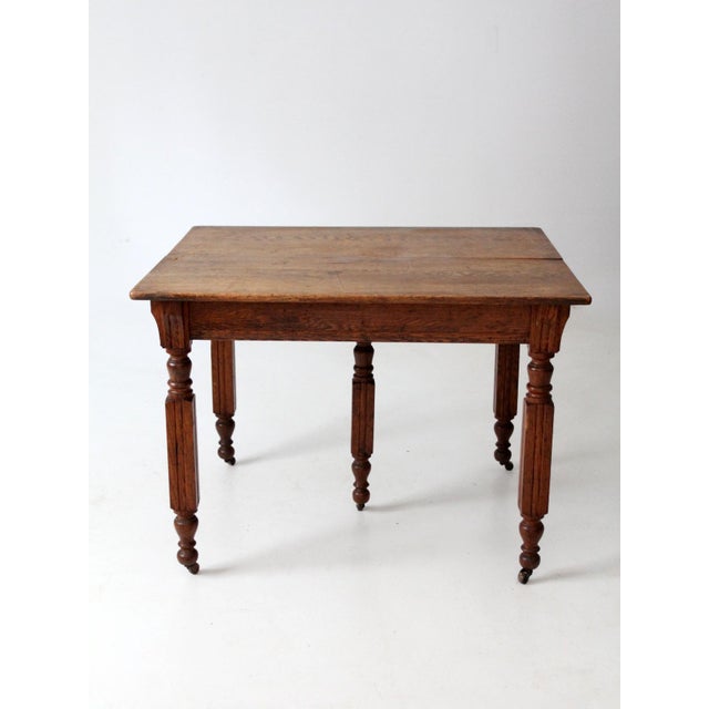 Antique Five Leg Dining Table For Sale - Image 6 of 15