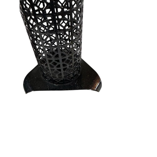 1950s Metal Mesh Taper Candle Holders With Custom Sparkle Powder Coat