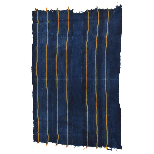 Mid 20th Century Vintage African Indigo Fabric For Sale - Image 4 of 4