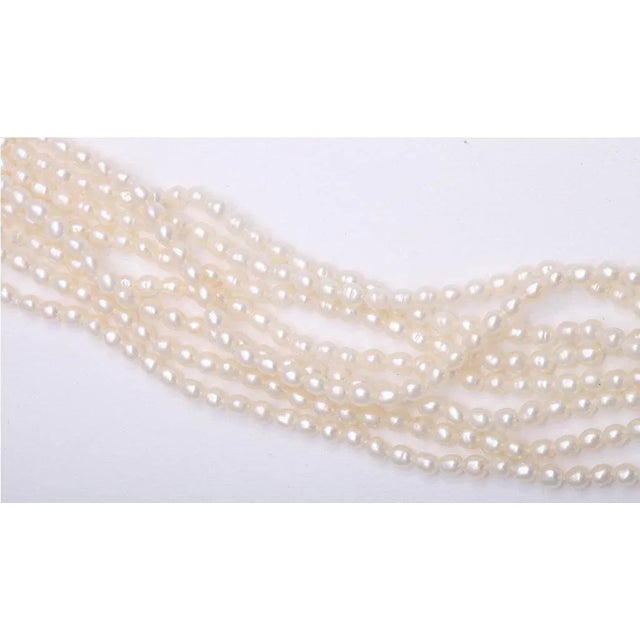 Mid 20th Century Fabulous Victorian Ribbon and Pearl Bow Brooch on a Pearl Necklace For Sale - Image 5 of 6