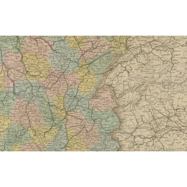 Antique map of france – divided into 89 departments by andriveau-goujon, 1861 this finely engraved and beautifully hand-...