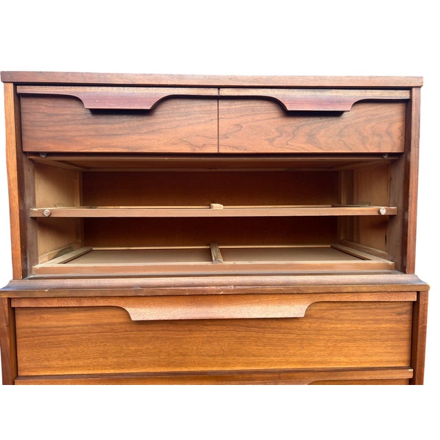 Mid 20th Century Johnson Carper High Chest Laminate Top, Attributed For Sale - Image 14 of 14