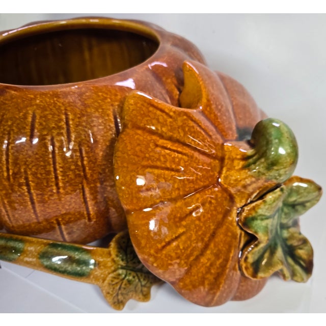 Pumpkin Tureen and Ladle- Set of Two For Sale - Image 6 of 16