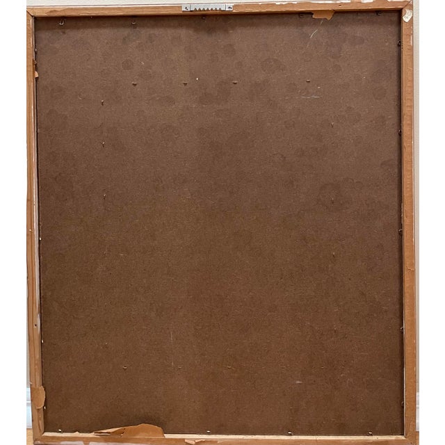 Vintage Mid Century Modern Still Life Buffet Style Oil Painting For Sale - Image 12 of 13